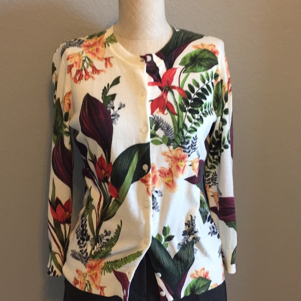 Halogen floral cardigan NWT